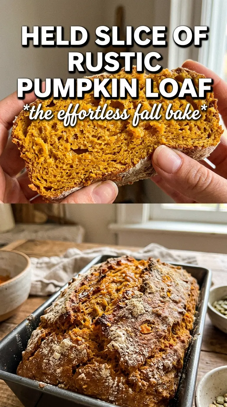 No-Knead Pumpkin Bread rustic crumb golden crust