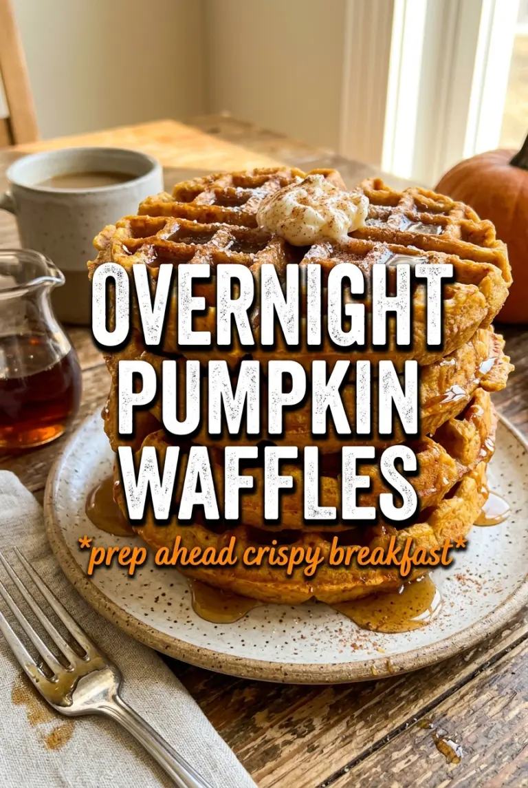 Overnight Cider Pumpkin Waffles