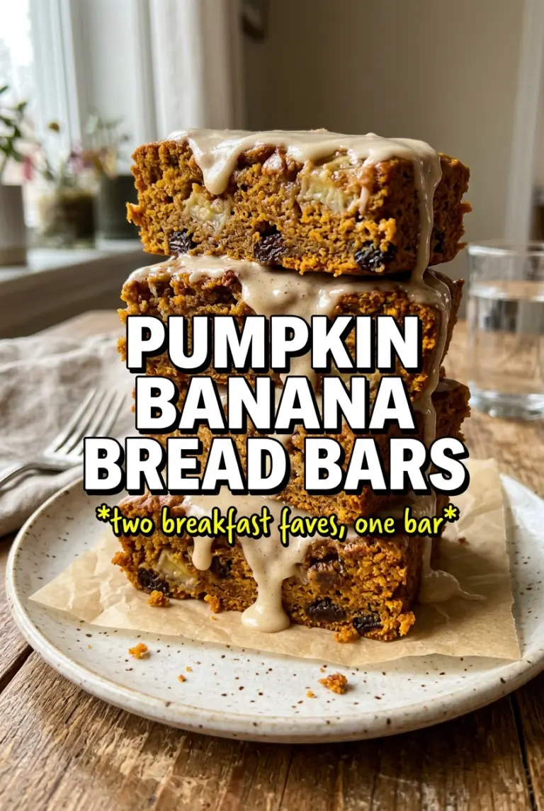 Pumpkin Banana Bread Bars
