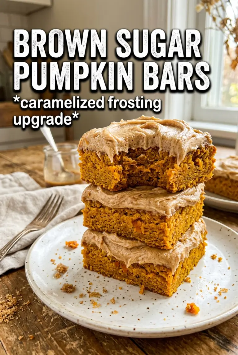 Pumpkin Bars With Brown Sugar Frosting