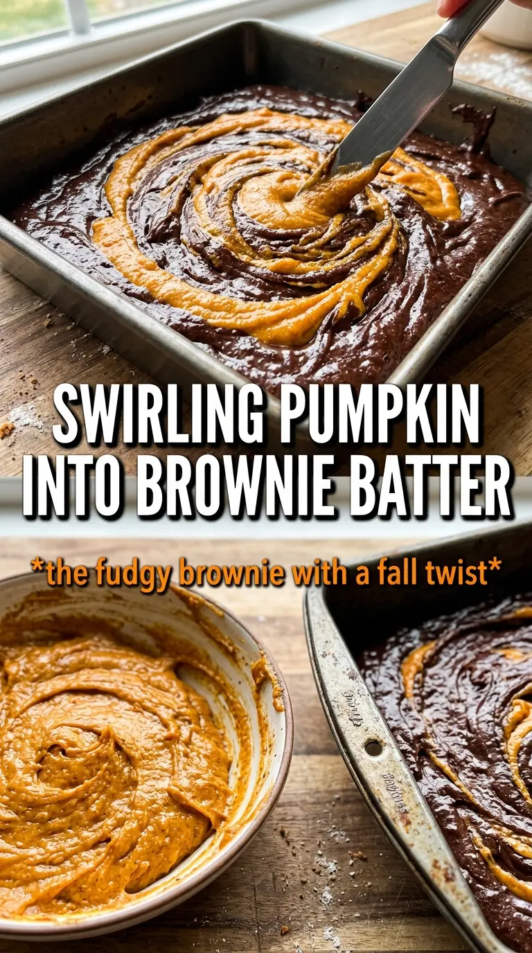 Pumpkin Brownies chocolate pumpkin swirl