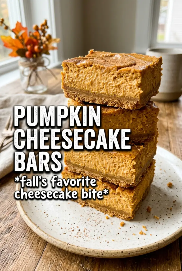 Pumpkin Cheesecake Bars