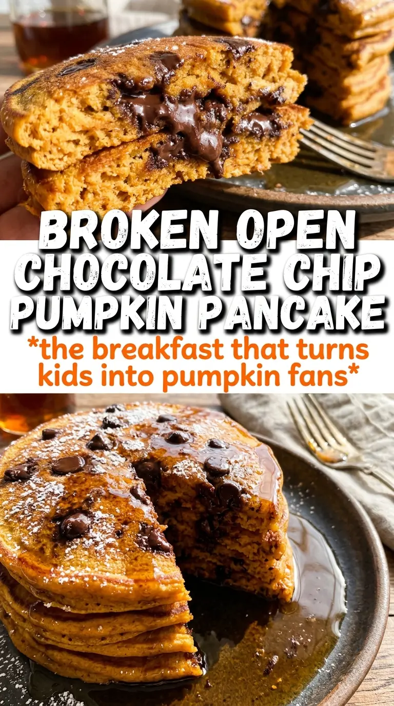 Pumpkin Chocolate Chip Pancakes golden fluffy chocolatey
