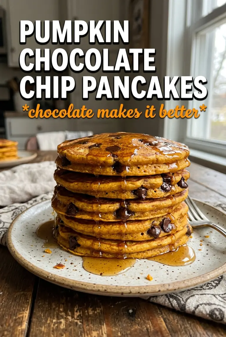 Pumpkin Chocolate Chip Pancakes