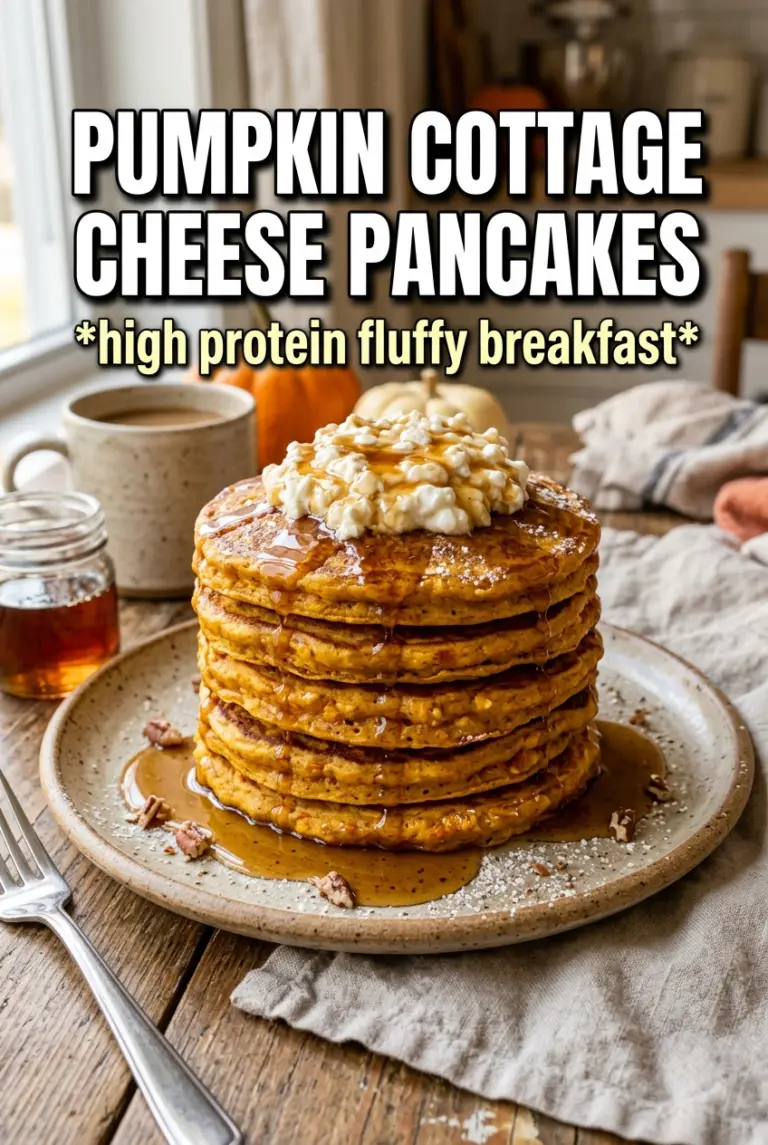 Pumpkin Cottage Cheese Pancakes
