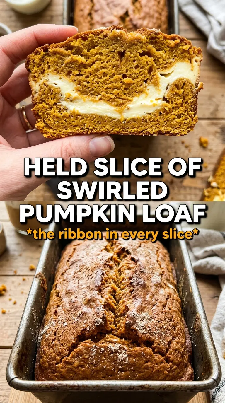 Pumpkin Cream Cheese Bread moist swirled cinnamon