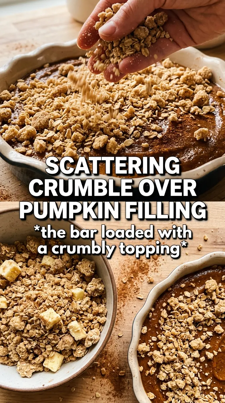 Pumpkin Crumble Bars golden oat crumb, creamy pumpkin, cinnamon drizzle