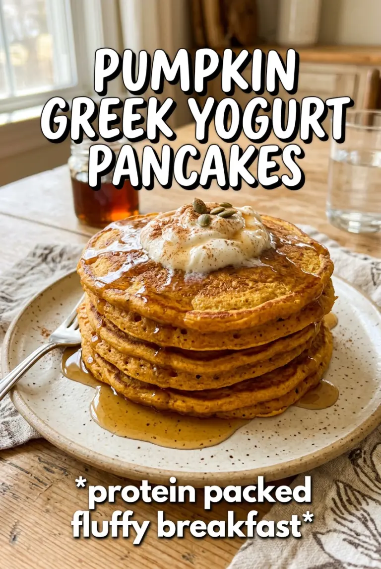 Pumpkin Greek Yogurt Pancakes