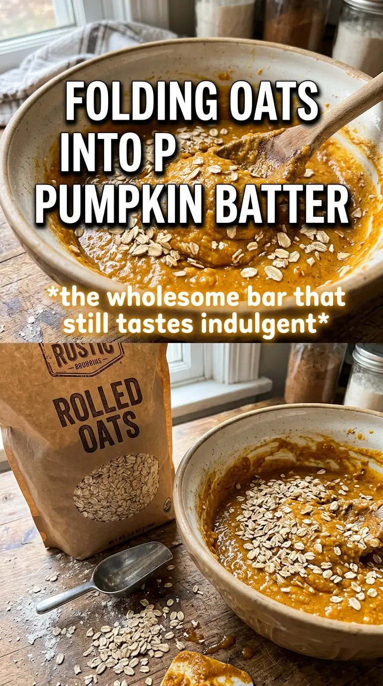Pumpkin Oatmeal Bars chewy spiced maple drizzle