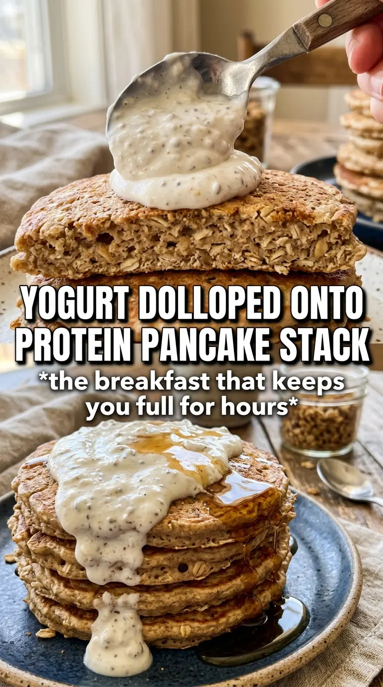 Pumpkin Oatmeal Protein Pancakes hearty oat texture