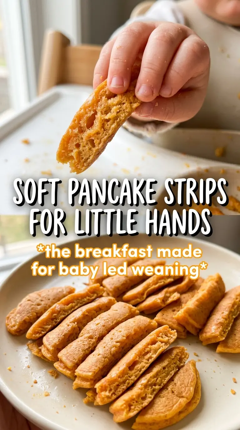 Pumpkin Pancakes for Baby and Toddler soft golden bite-sized