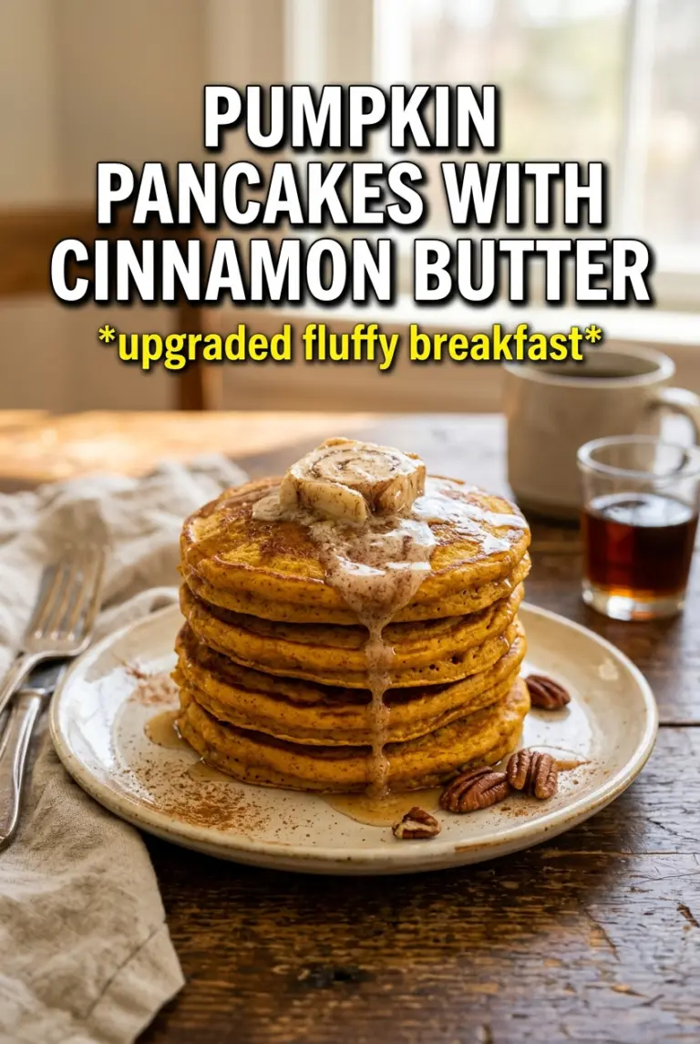 Pumpkin Pancakes With Cinnamon Butter