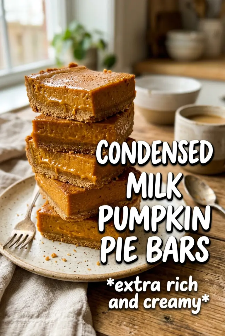 Pumpkin Pie Bars With Sweetened Condensed Milk