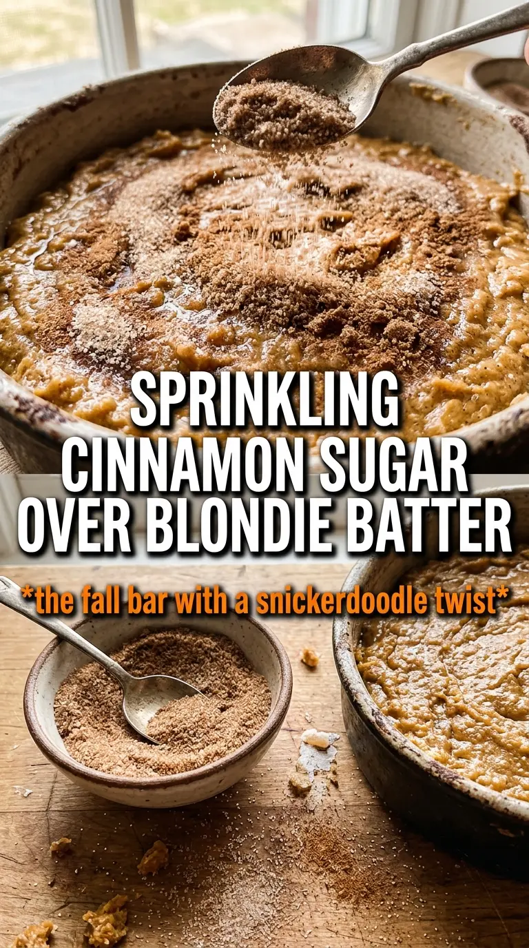 Pumpkin Snickerdoodle Blondies chewy cinnamon-sugar