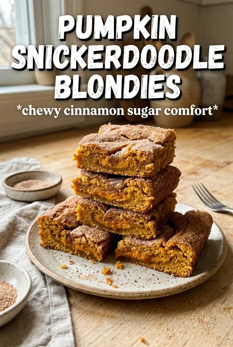 Pumpkin Snickerdoodle Blondies