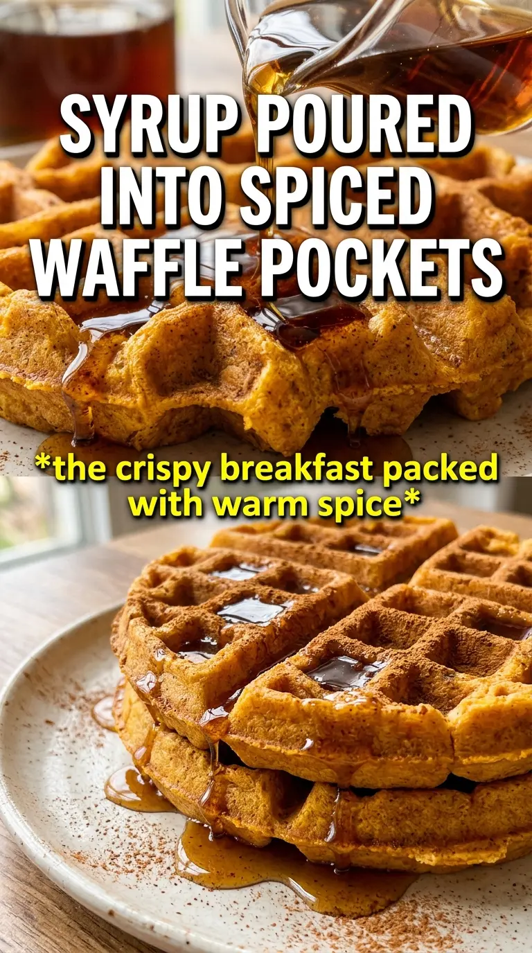 Pumpkin Spice Waffles golden crispy cinnamon