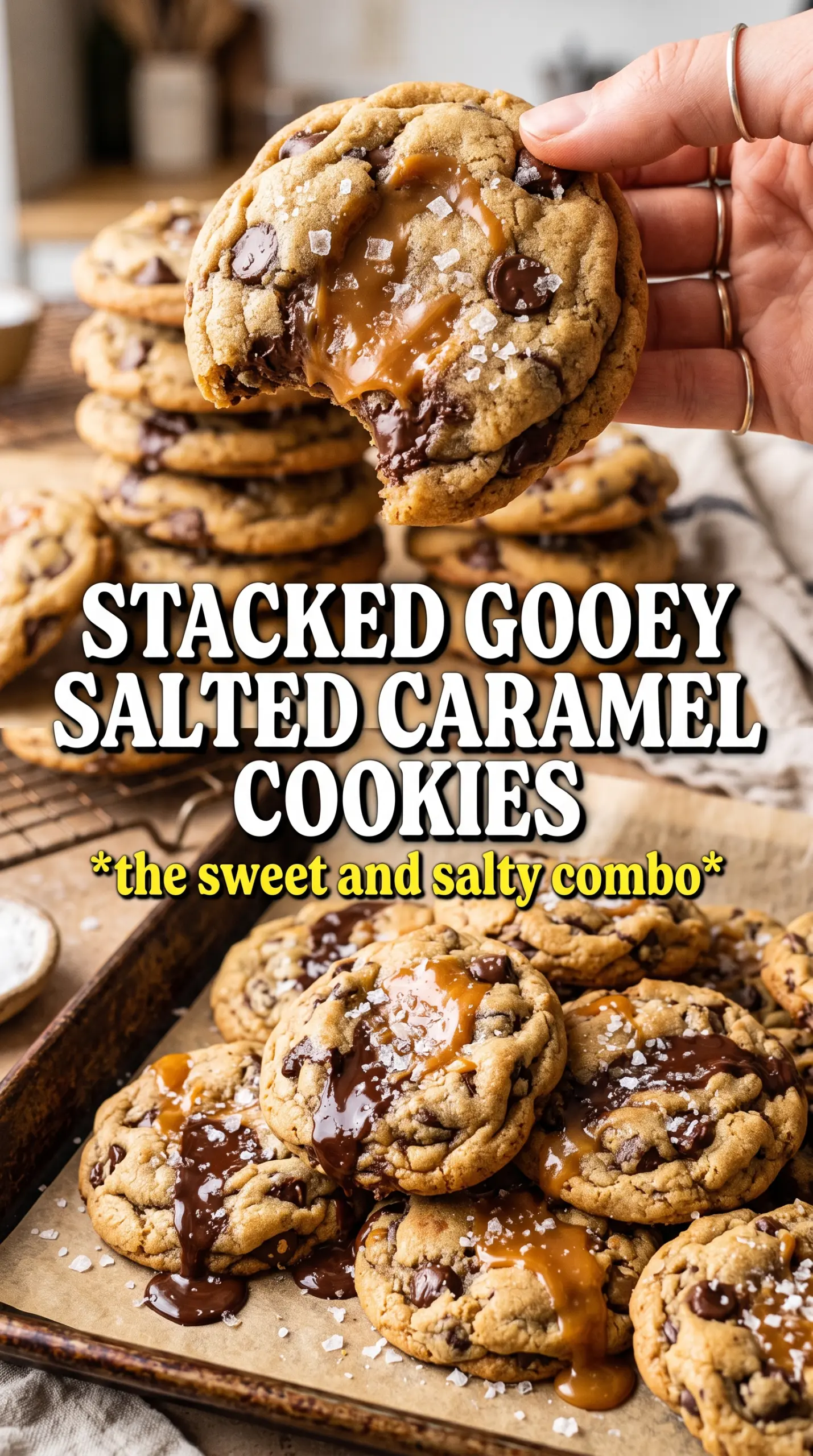 Salted Caramel Chocolate Chip Cookies golden chewy caramel