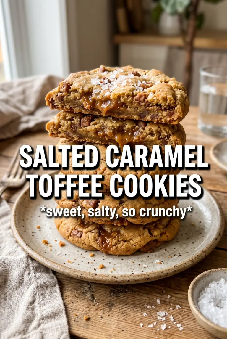 Salted Caramel Toffee Cookies