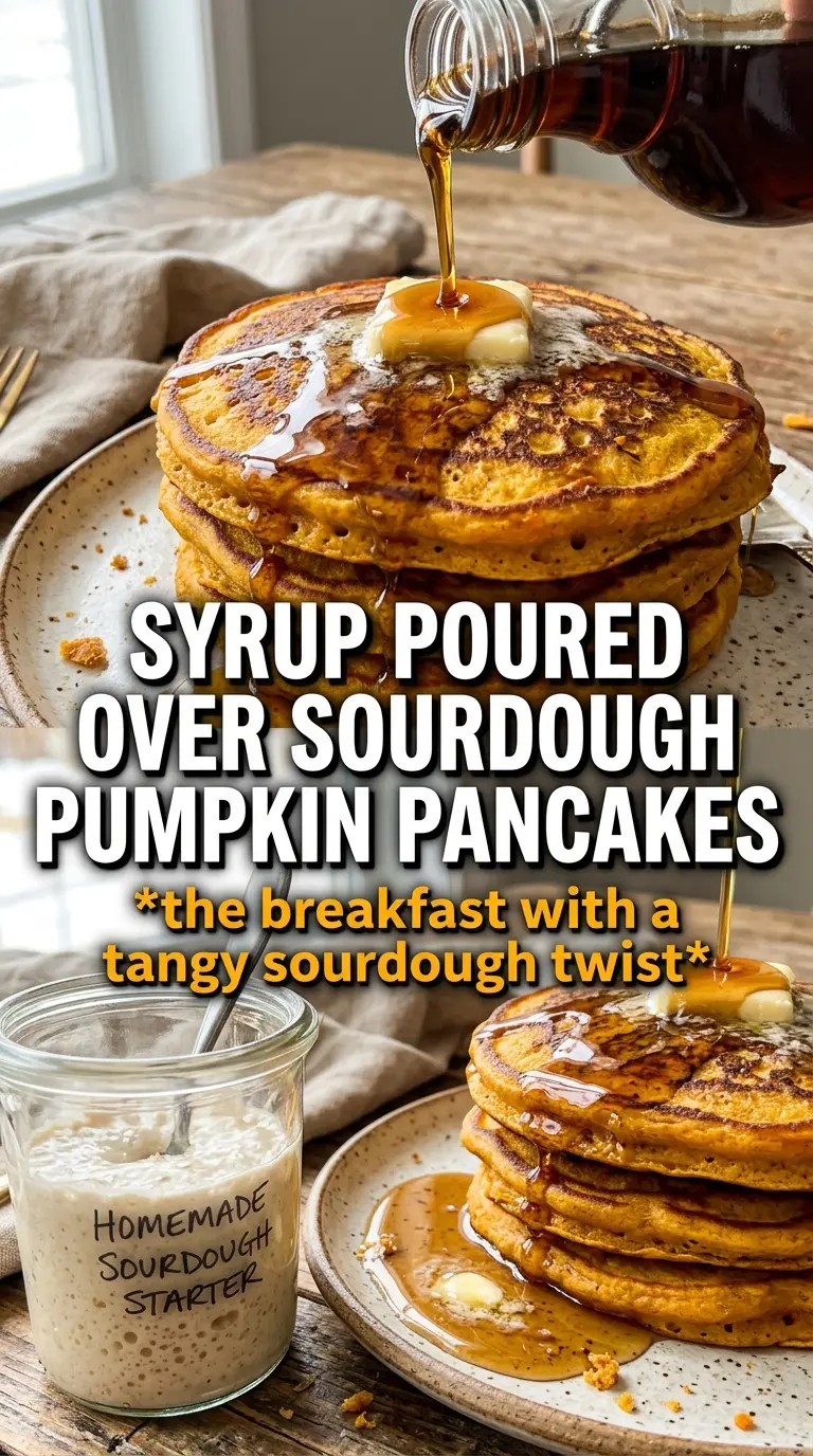 Sourdough Pumpkin Pancakes fluffy tangy golden