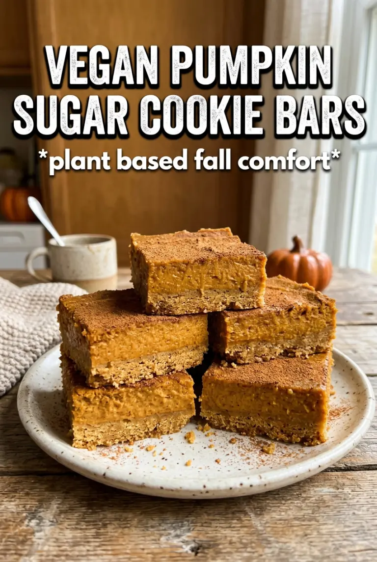 Sugar Cookie Vegan Pumpkin Bars