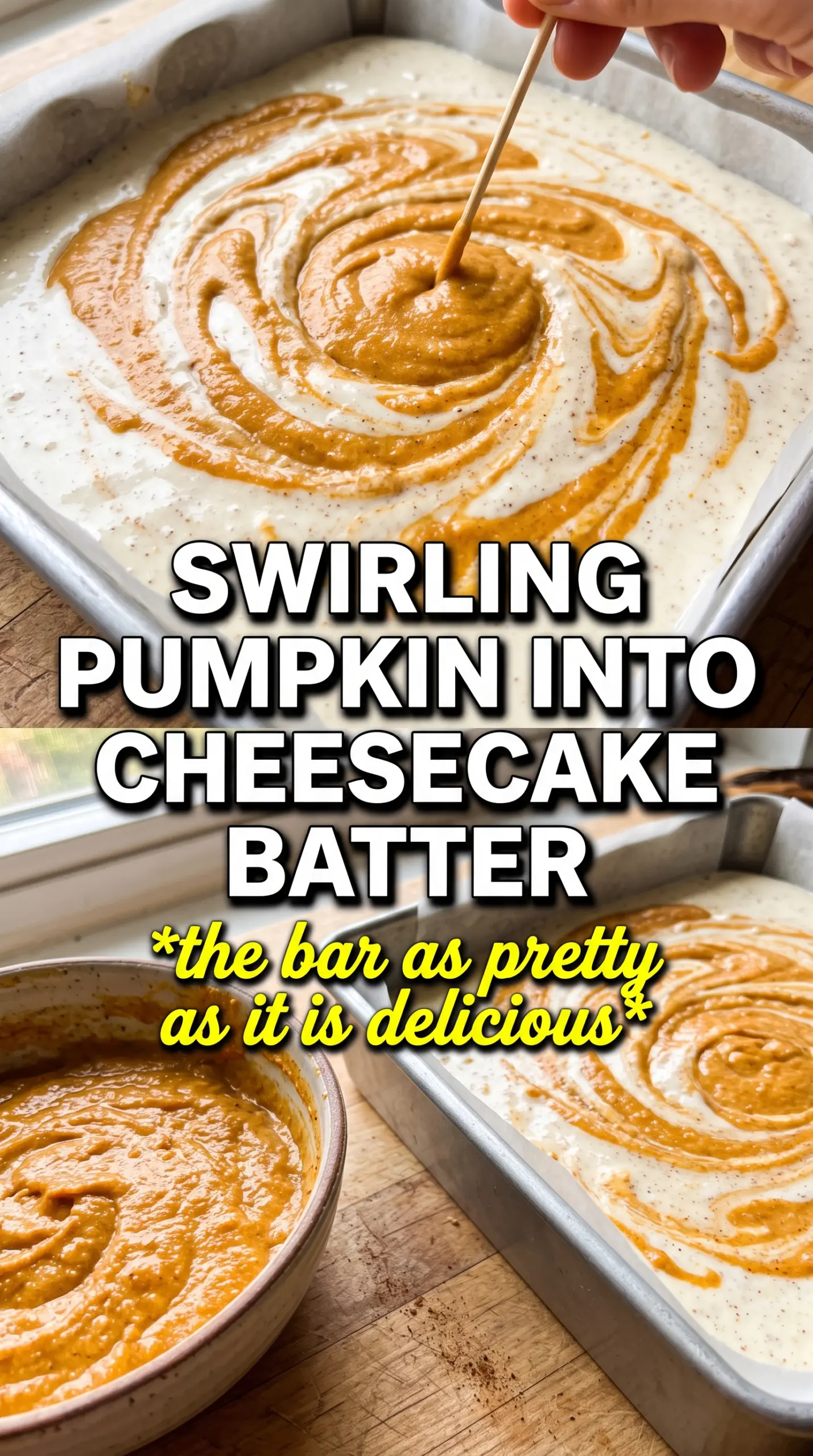 Swirled Pumpkin Cheesecake Bars creamy swirled gingersnap